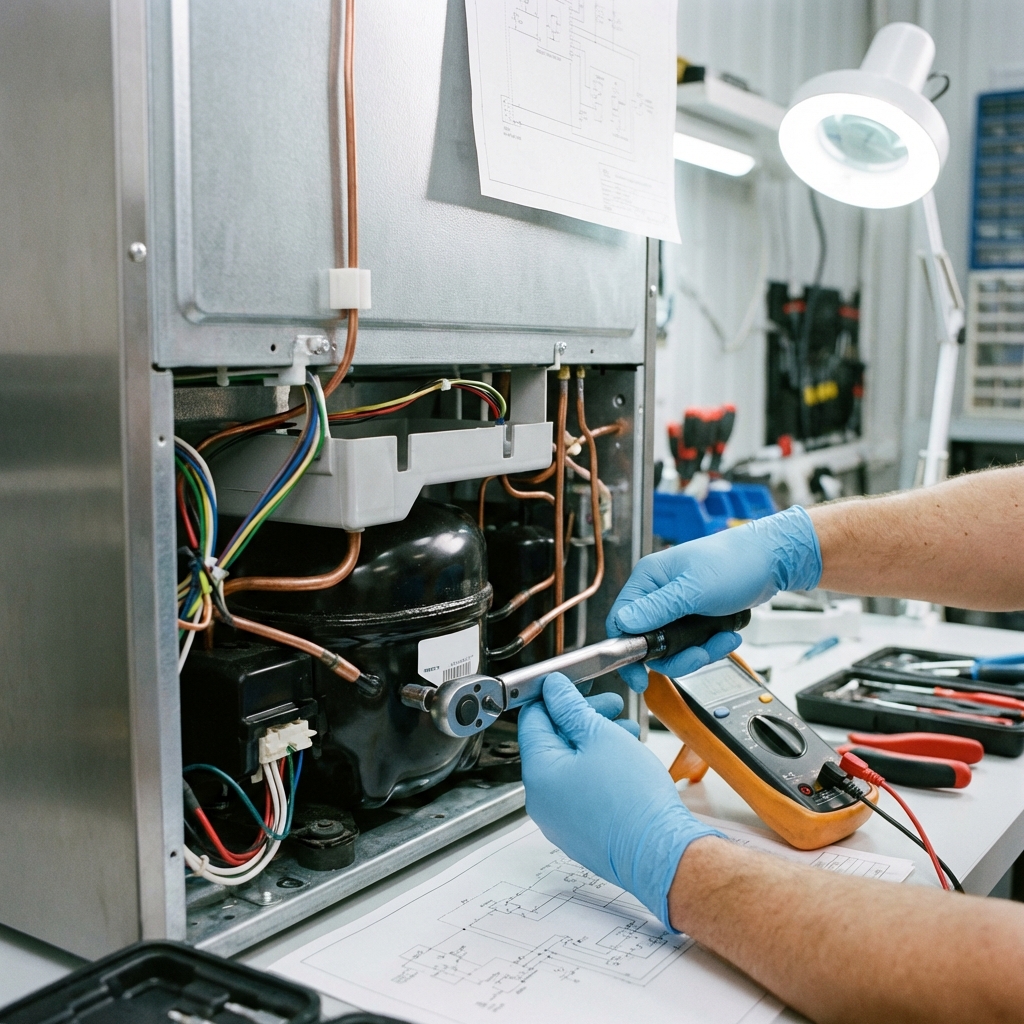 Fixing Sub-Zero freezer compressor in Houston